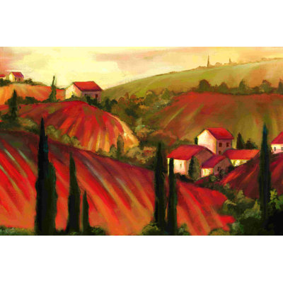 Toscane 5 - peinture sur toile tendue