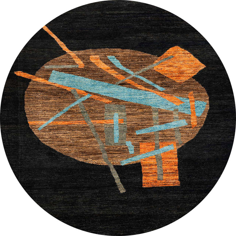 Alyosha Abstract Indoor Rug, Round 7'