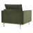  Jay Upholstered Square Arm Accent Chair with Metal Legs