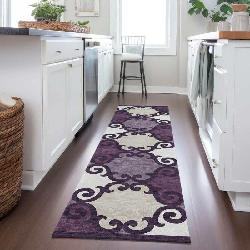 Malek Indoor/Outdoor Area Rug with Non-Slip Backing, Runner 2'3" x 7'6"