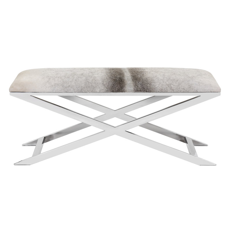Banc rembourré - gris