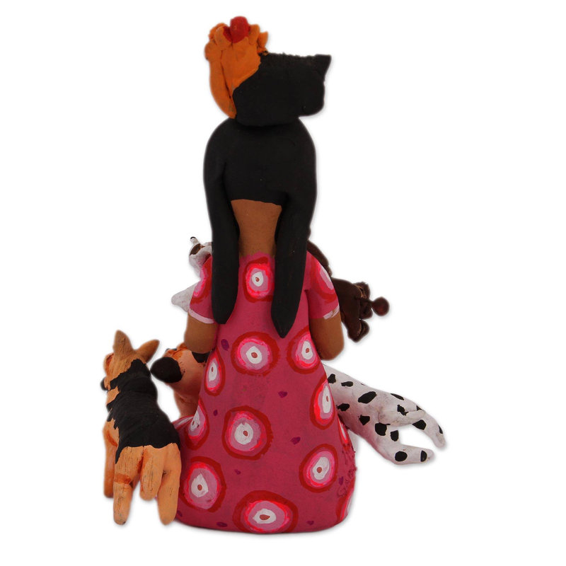 Figurine femme avec chiens Artesha