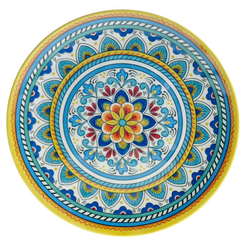 Portofino 12-Piece Multicolor Melamine Floral Dinnerware Set