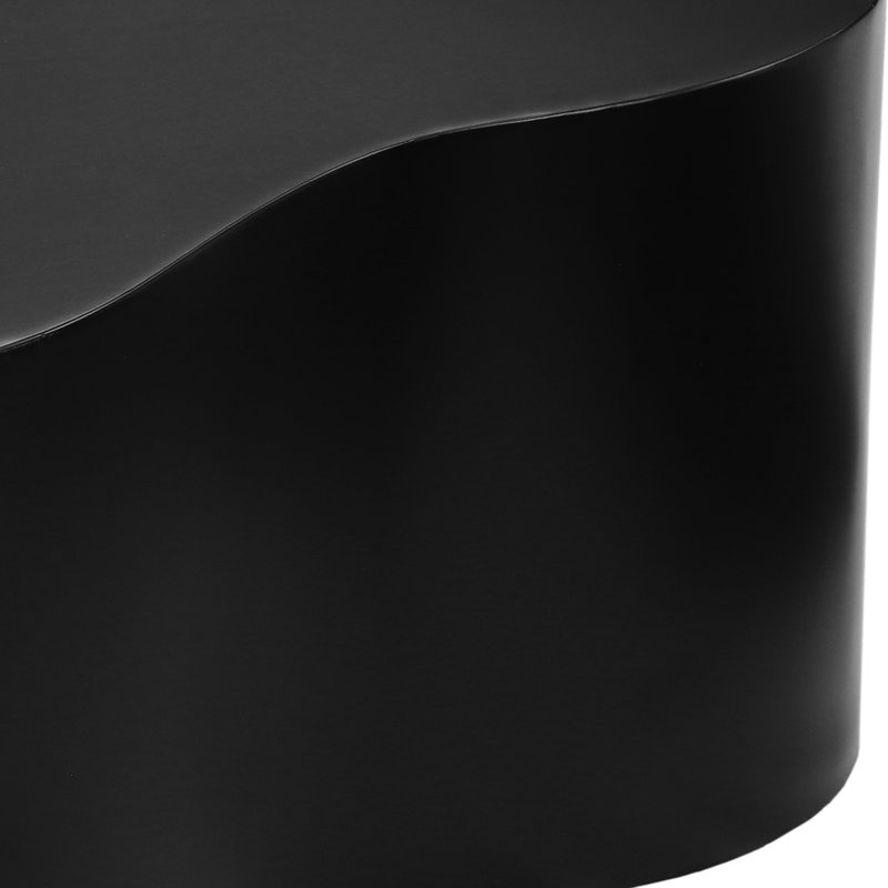Iron Solid Coffee Table, Matte Black
