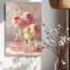 Impression sur toile Elegant Soft Pink Floral & Perfume - Urban Studio-2113117193