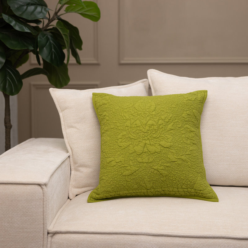 Marlene Square Pillow Cover & Insert, Olive Green