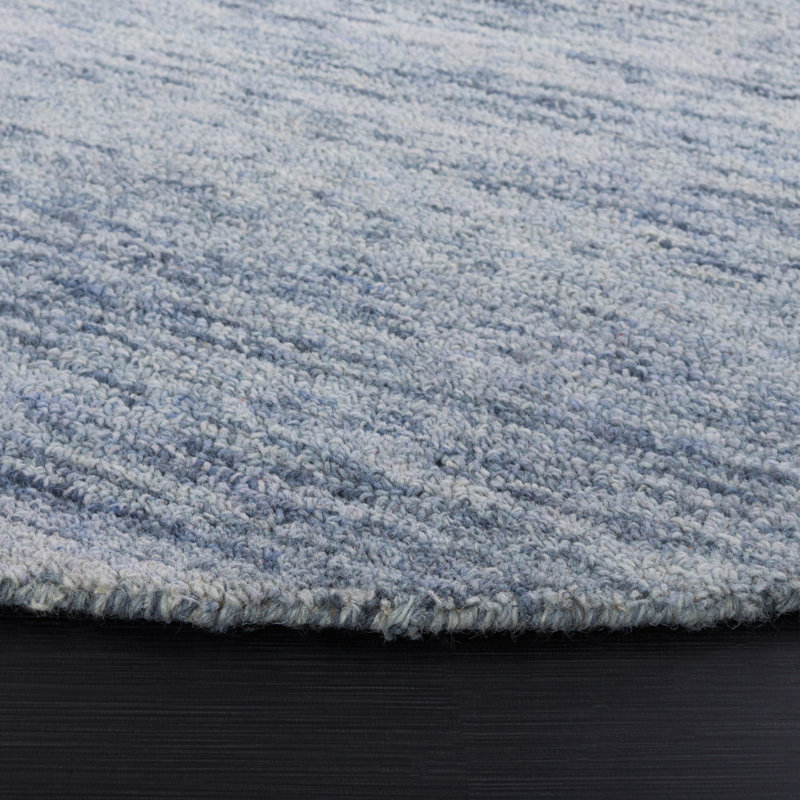 Amburgey Metro Hand Tufted Wool/Cotton Rug in Blue, Rectangle 8' x 10'