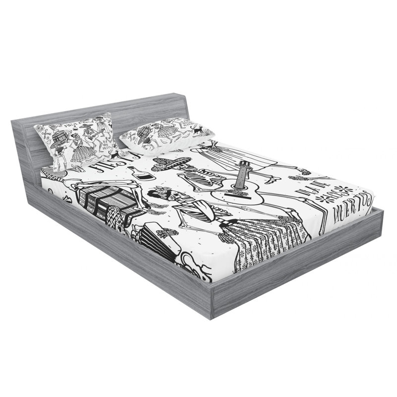 Microfiber Sheet Set, Queen Sheet Set with Fitted Sheet