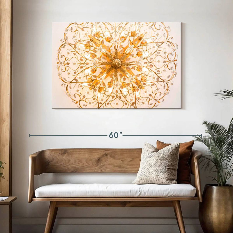 Lustre floral Kerner, H 30 po x l 45 po