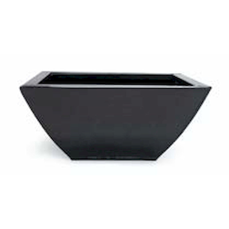 Goshorn Metal Planter, 6.75" H x 16.25" W x 16.25" D, Black