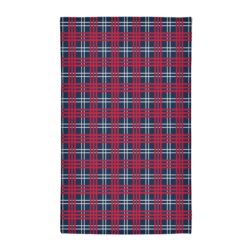 Tapis à carreaux bleu, Rectangle 5 pi x 7 pi