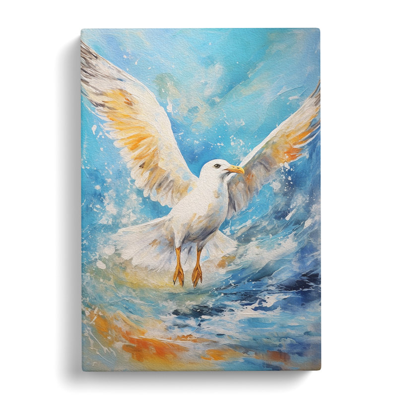 Seagull Expressionism No.2 - No Frame Print, 76cm H x 50cm W x 3cm D