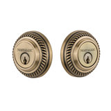 Nostalgic Warehouse Rope Rosette Double Cylinder Deadbolt