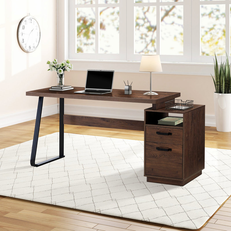 Bureau d'ordinateur à domicile avec tiroirs
