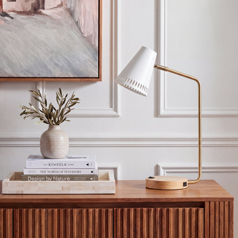 Lampe de table de travail Iago, Blanc