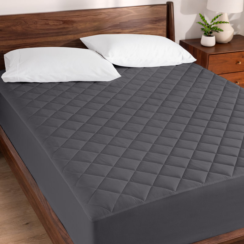 Protège-matelas matelassé, Simple TG, Gris