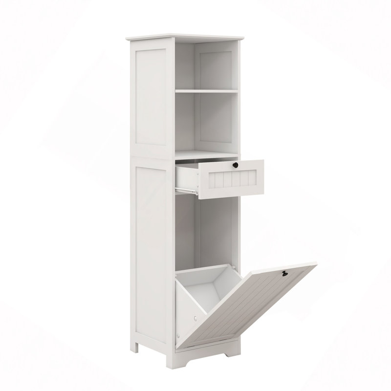 Armoire de trieur de linge inclinable à un compartiment et un tiroir