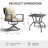 Merlene Swivel Rocker Outdoor Patio Dining Armchair Set With Side Table