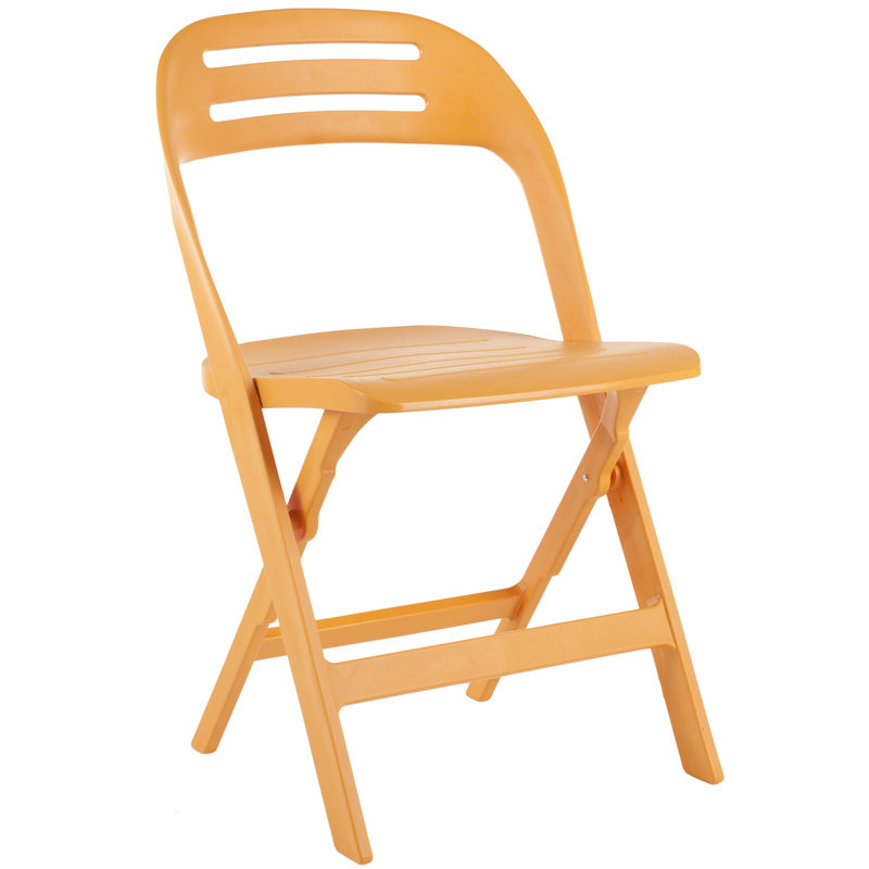 Chaise pliante en plastique Drevaughn, Orange