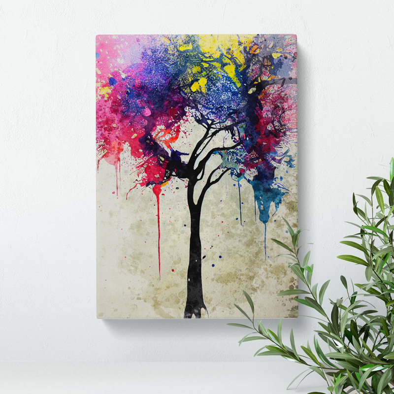 Dripping Tree - Wrapped Canvas Print, 50cm H x 35cm W