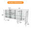 Rangement de salle de bain moderne à DEL en aluminium 72 x 36