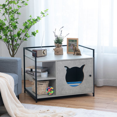 Cushing Wood Enclosed Litter Box Enclosure