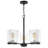 Dubberly 3 - Light Dimmable Sputnik Modern Linear Chandelier