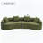110" Curved Modular Sectional Sofa-1825123454