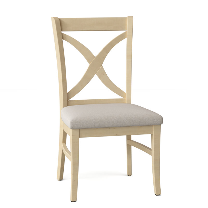 Chaise d'appoint Hues, Finition bisque, Tissu blanc performance 0851-94