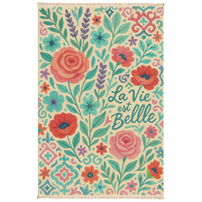 La Vie Est Belle' French Floral Rug
