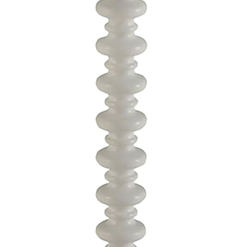 Table pour petits espaces en bois avec piédestal, H 22,83 po x L 17,36 po x l 17,44 po, Blanc