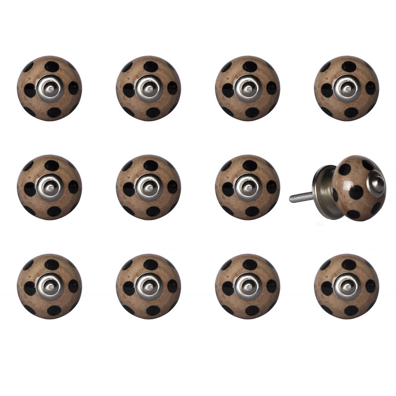 Hand Painted 1.5" Diameter Mushroom Knob Multipack