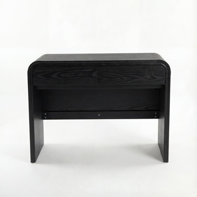 Curved Edge 47.24" Width MDF Console Table With 2 Drawers Storage Entryway Table