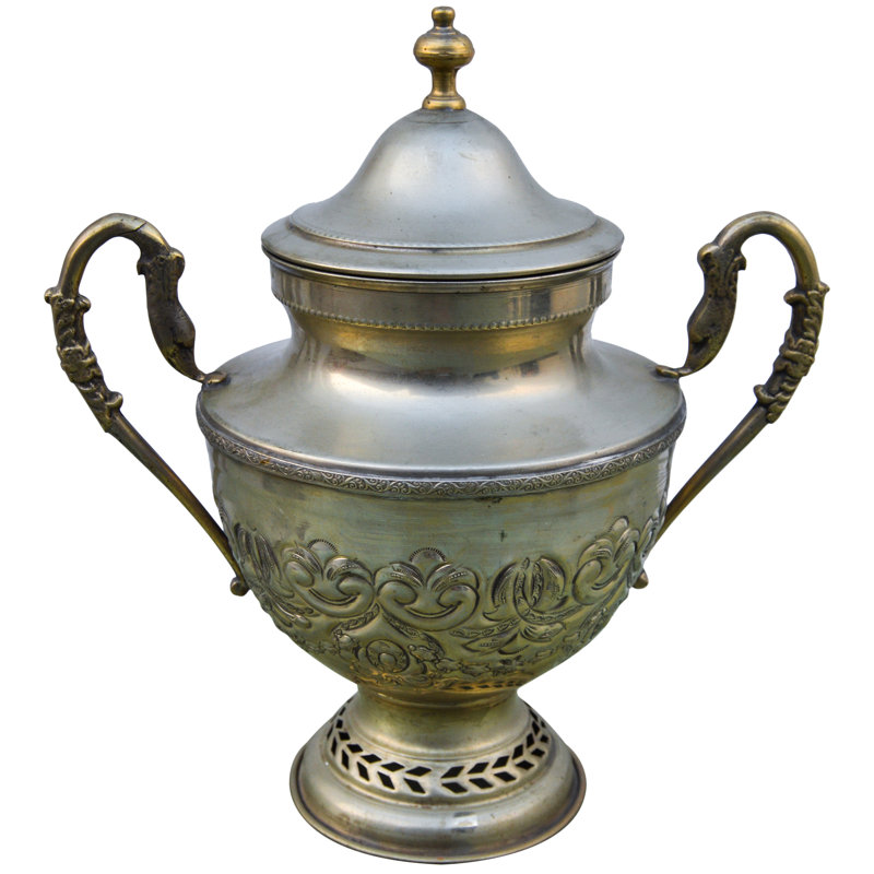 Urne marocaine en laiton gravée à la main