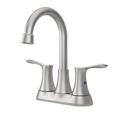 2-handle Bathroom Faucet with Drain Assembly