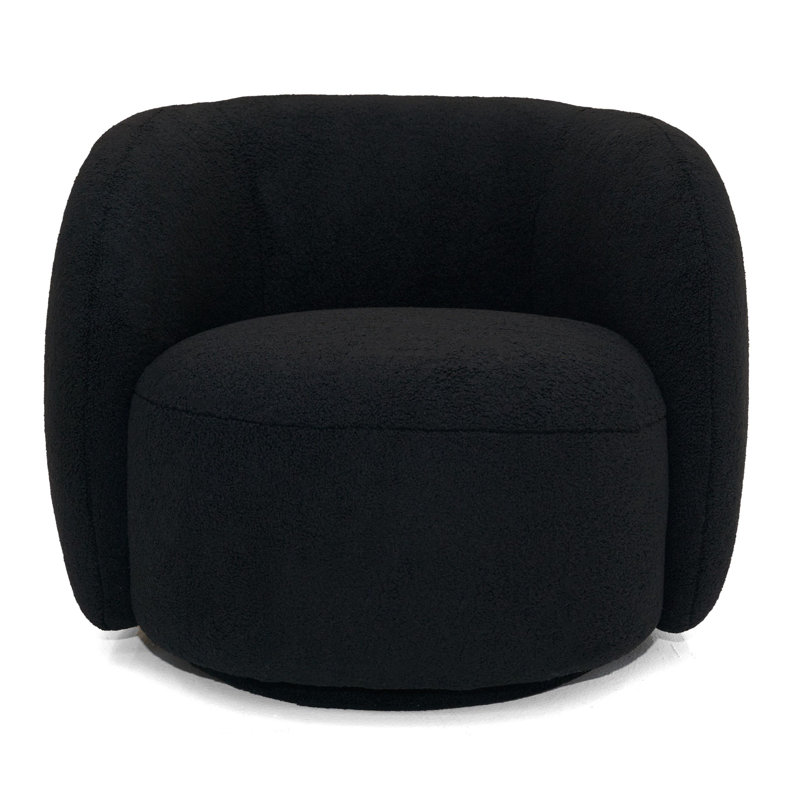 Fauteuil d'appoint noir moderne Orlena