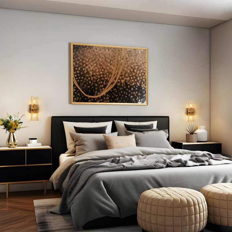 Applique murale glamour en laiton 2 lumières