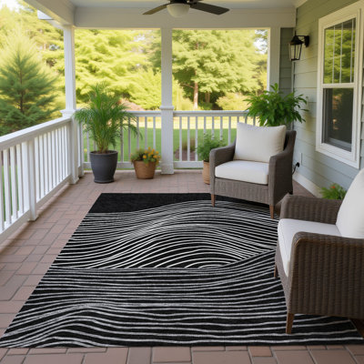 Tapis ACN2350 à rayures lavable à la machine intérieur / extérieur