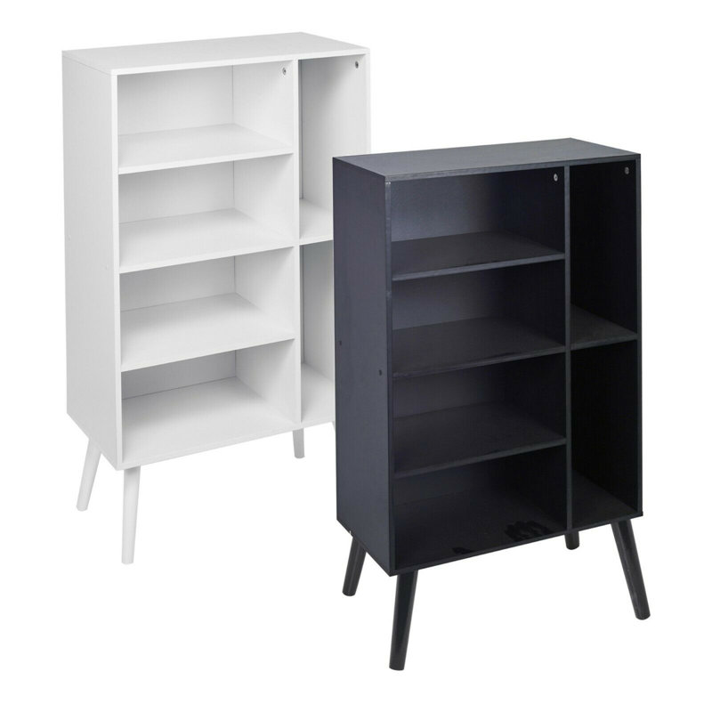 Radabaugh 104cm H x 60cm W Wood Standard Bookcase, Black/Pine