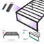 NapQueen Alpha New Metal Platform Bed Frame, Mattress Foundation with Steel Slats-1351470360