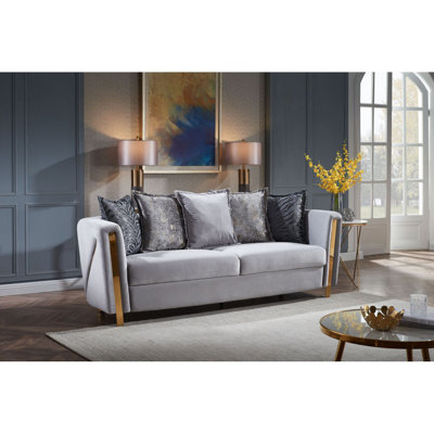 Canapé moderne en tissu de velours épais Chanelle