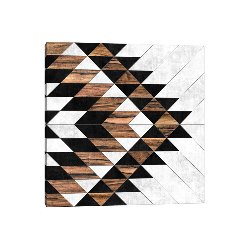 Urban Tribal Pattern No.9 by Zoltan Ratko - Print on Canvas, Wrapped Canvas, 45.72 cm H x 45.72 cm W x 1.91 cm D