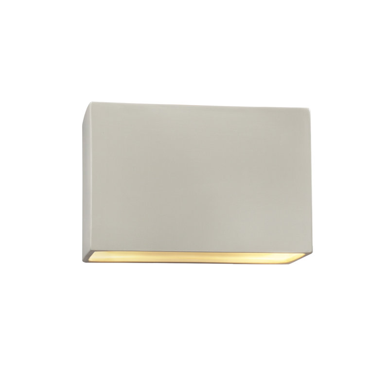Applique murale encastrée 1 lumière à intensité variable Durso, Blanc mat, DEL, H 6 po x l 10 po x P 4 po
