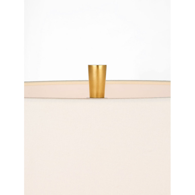 Meurice 27" Table Lamp with Linen Shade, Silk Blue