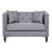 Meaghan 49.6" Linen Tuxedo Arm Chesterfield Loveseat-648177440