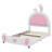 Upholstered Platform Bed With Rabbit Shaped Headboard