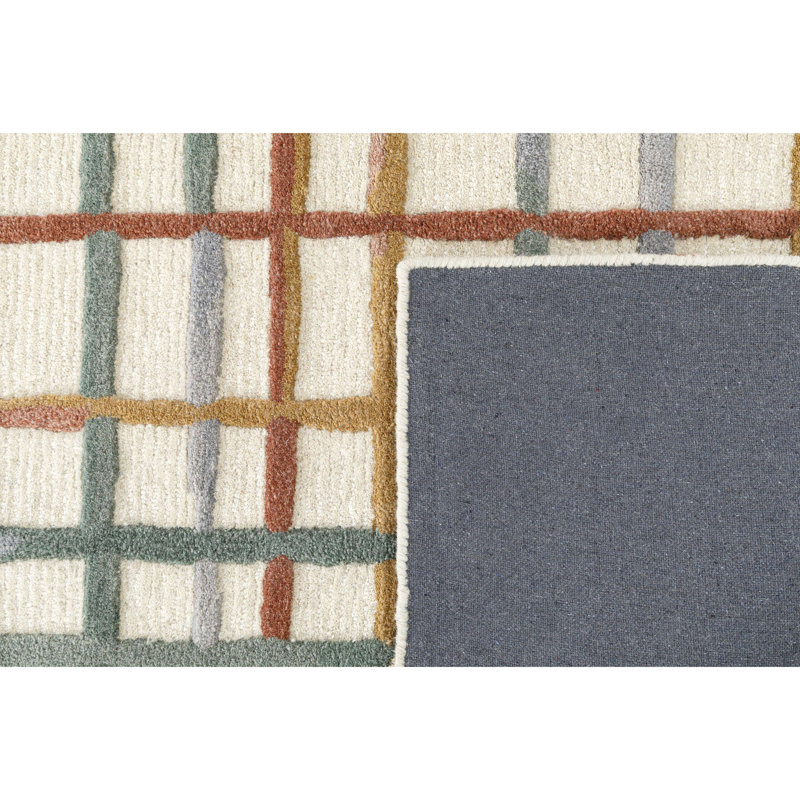 Polychrome Rug: Modernist Hand Tufted Rug in Multi, Rectangle 2' x 3'