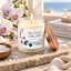 Bougie en pot de cire de soya parfumée au sel de mer et à l'orchidée, idéale pour offrir