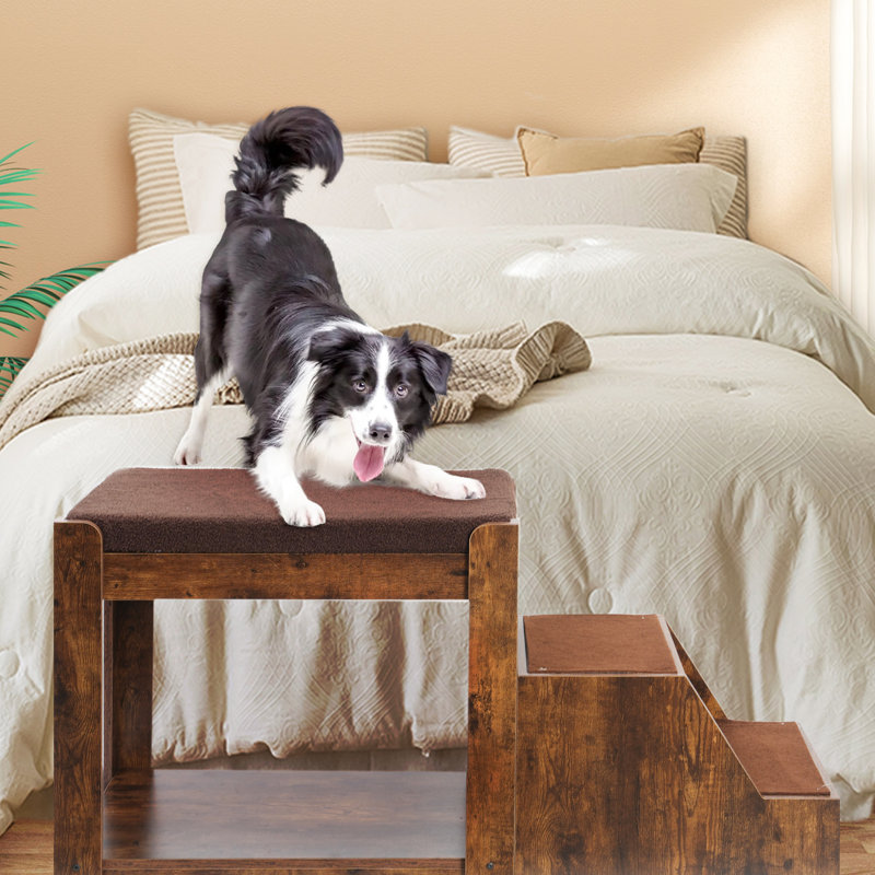 Lit superposé pour animaux de compagnie pour chiens et chats, marche amovible, multi-niveaux avec coussin à gratter, intérieur, coussin pour chat solide et perchoir de fenêtre ferme