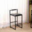 Ensemble de 2 tabourets de bar avec dossier et 2 chaises de bar rembourrées en cuir de polyuréthane avec repose-pieds